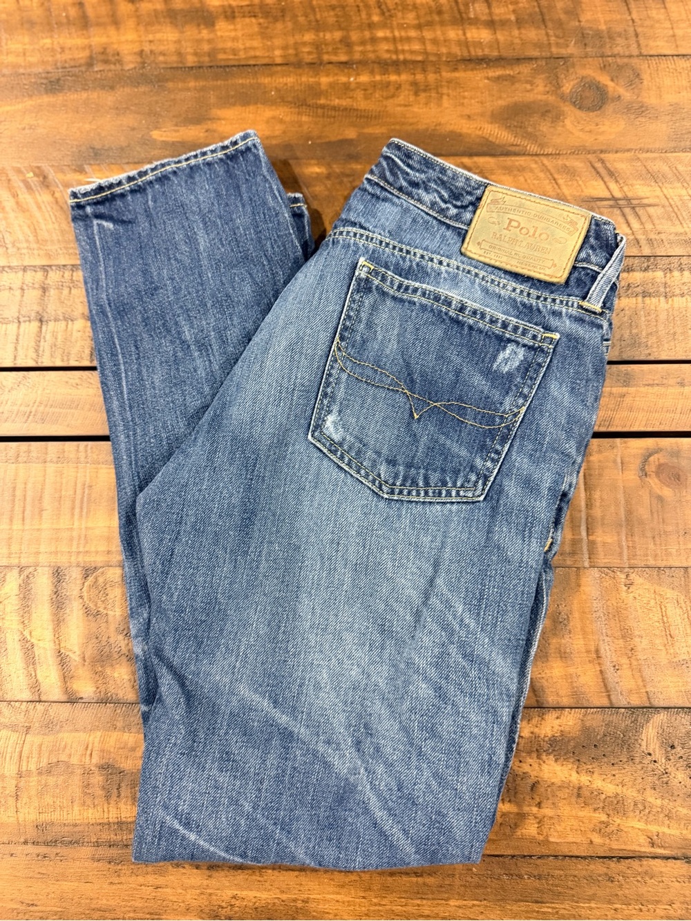 Polo by Ralph Lauren Straight-Leg Washed Blue Jeans